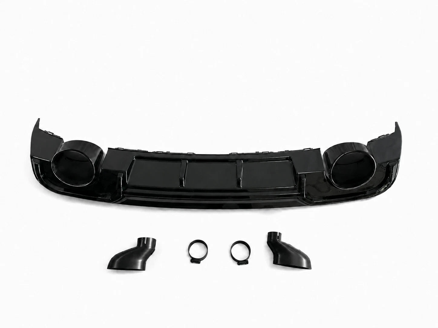 FOR AUDI A3 8V SEDAN STANDARD RS3 LOOK REAR DIFFUSER WITH TAILPIPE BLACK 16-20