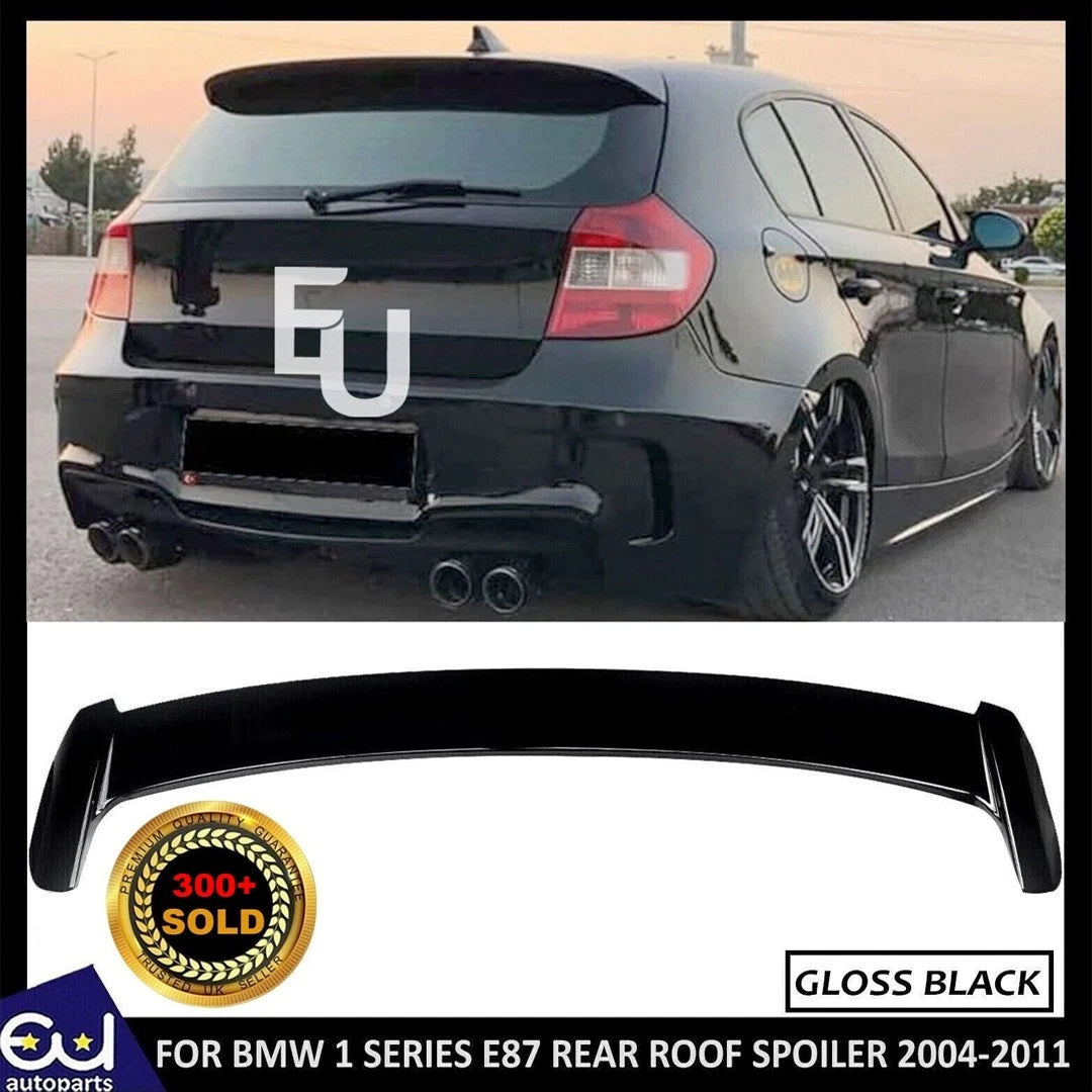 FOR BMW 1 SERIES E87 E81 REAR ROOF SPOILER TRUNK WING GLOSS BLACK 2004-2011