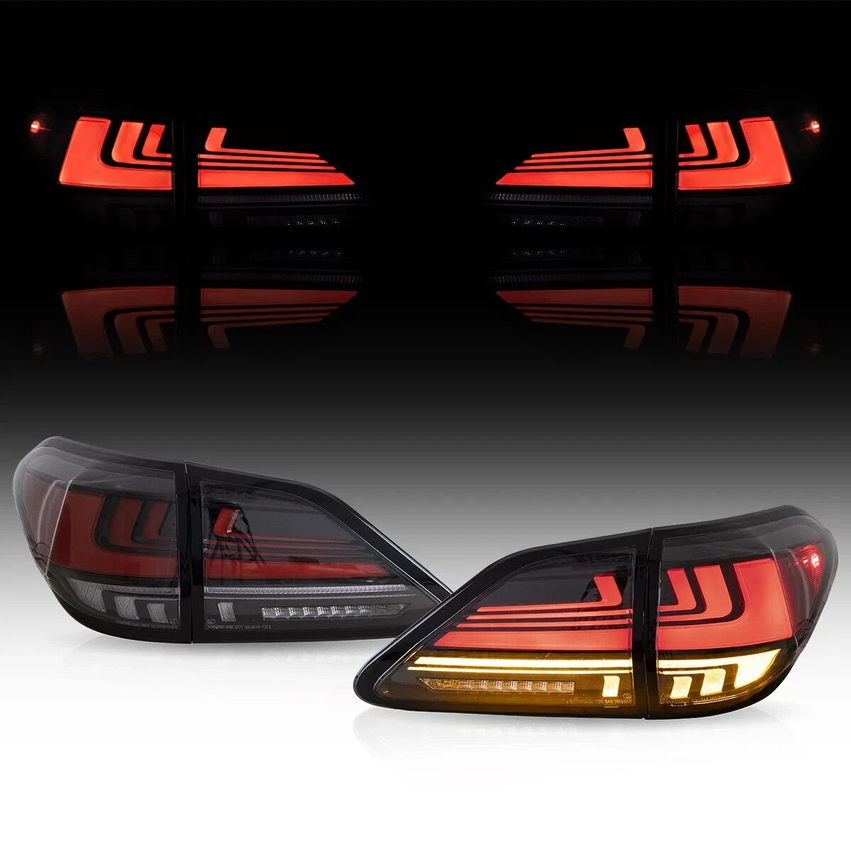 FOR LEXUS RX350 450H 2010-2015 FULL LED SEQUENTIAL TAIL LAMP LIGHTS W/ANIMATION