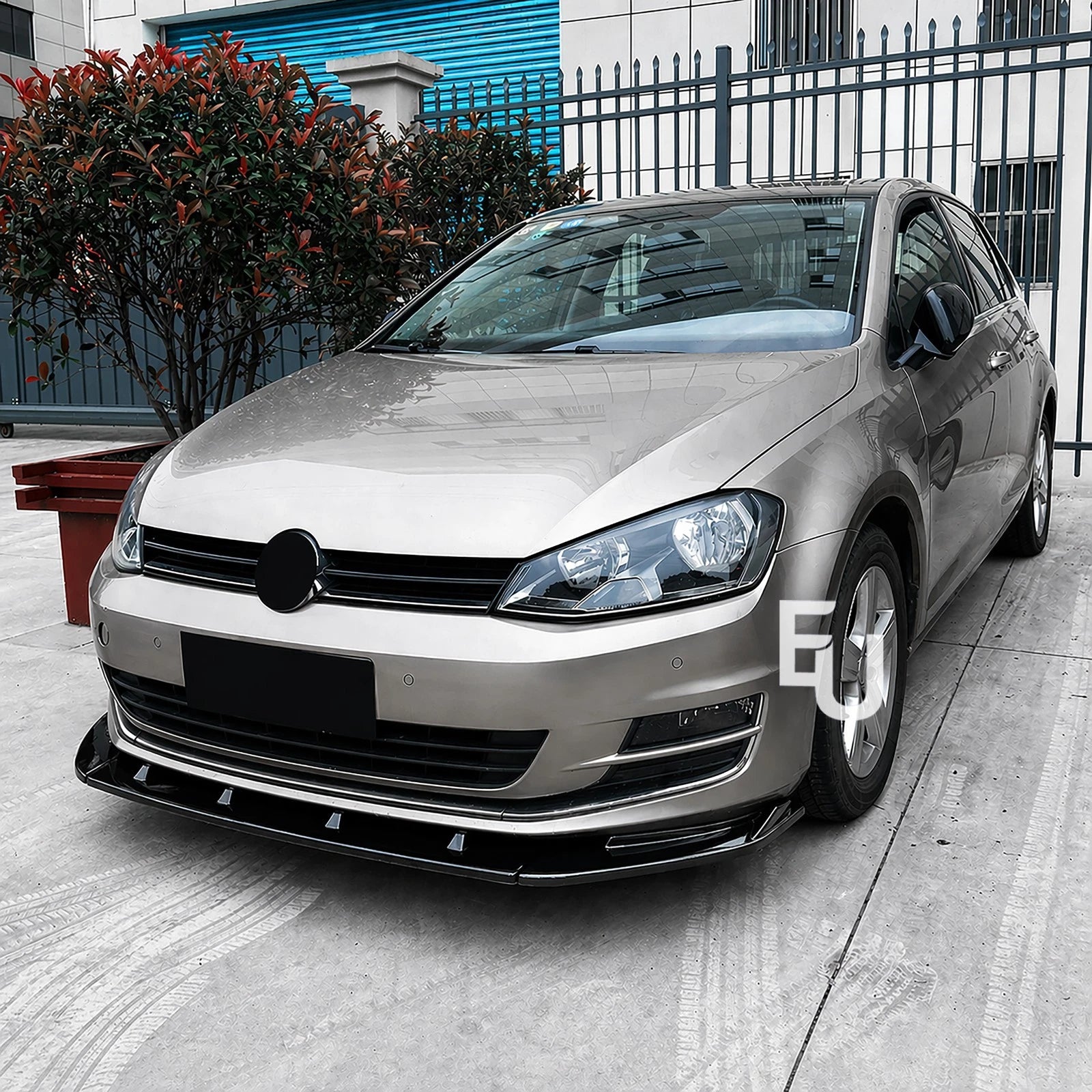 FOR VW GOLF MK7 SE STANDARD TDI TSI GLOSS BLACK FRONT SPLITTER SPOILER LIP 13-16