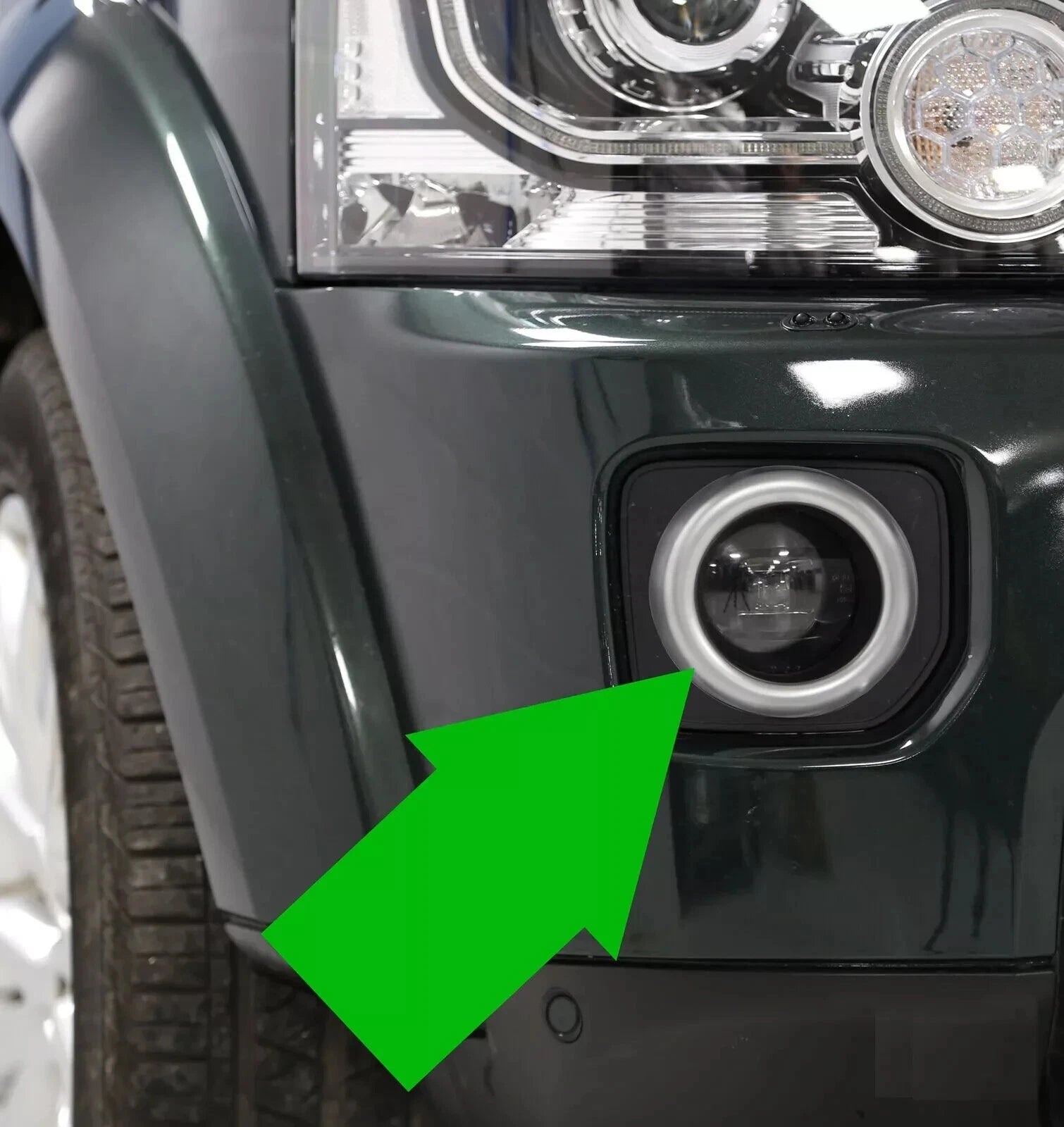 CHROME FRONT FOG LIGHT LAMP BEZEL COVER FOR LAND ROVER DISCOVERY 4 L319 2015-18