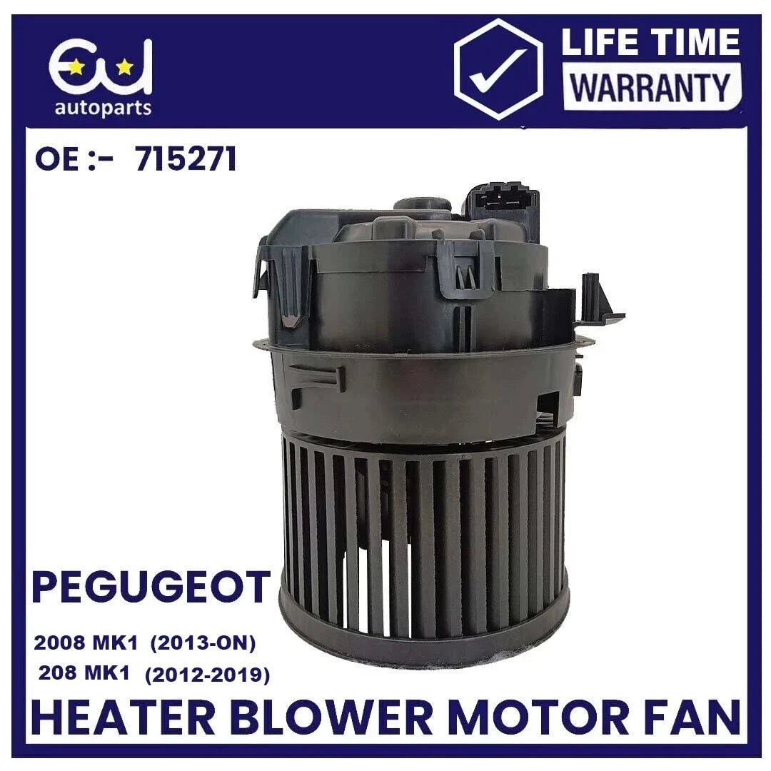 HEATER BLOWER MOTOR FAN FOR PEUGEOT 208 2008 MK1 CITROEN C3 MK3 12+ 1608182080