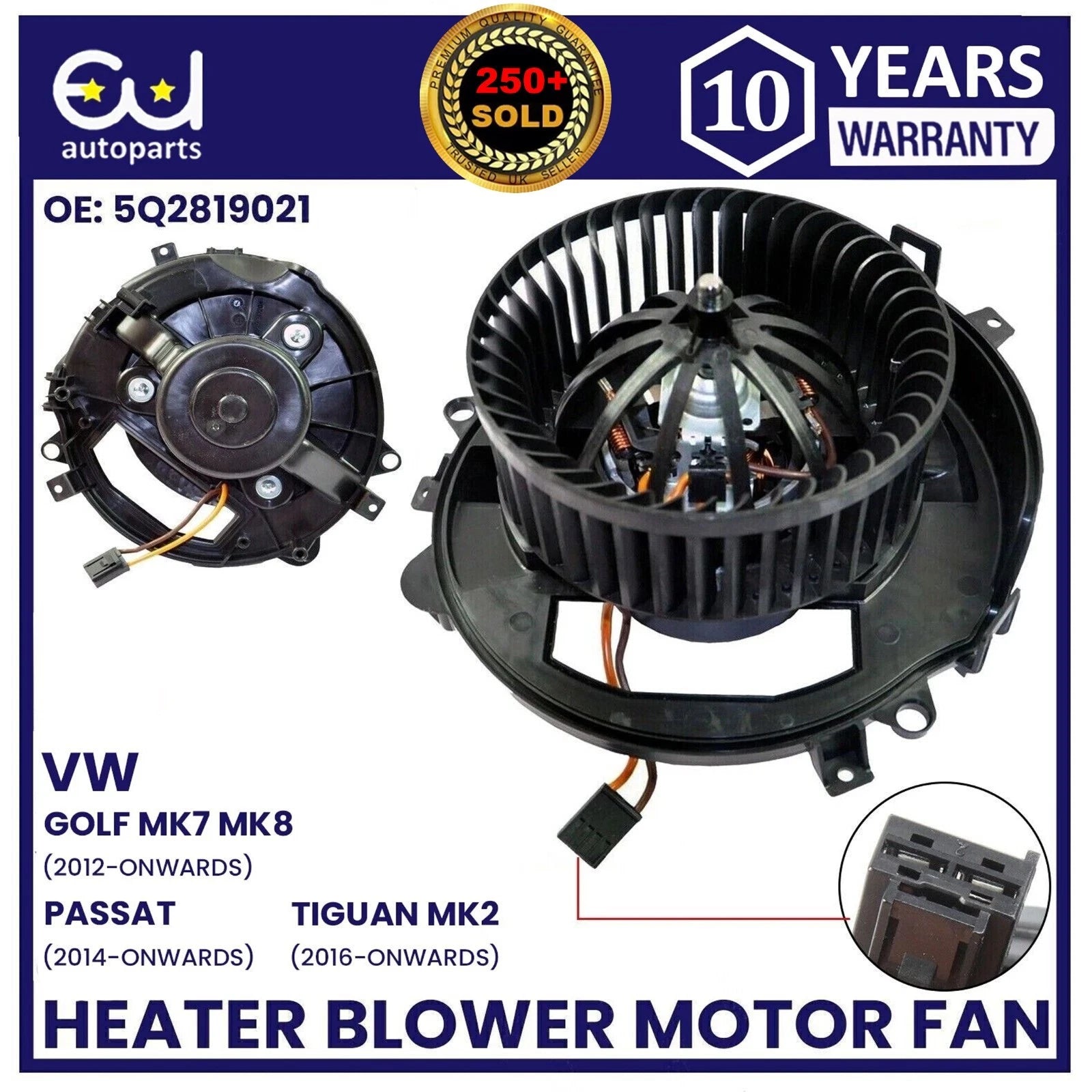 HEATER BLOWER MOTOR FAN FOR VW GOLF MK7 PASSAT 3G2, 3G5 TIGUAN 5Q2819021A