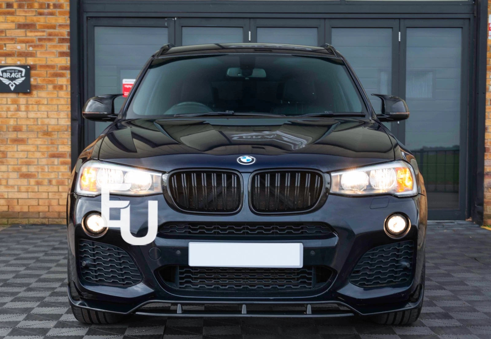 FOR BMW X3 F25 X4 F26 M SPORT FRONT LIP SPLITTER GLOSS BLACK 2014-2017