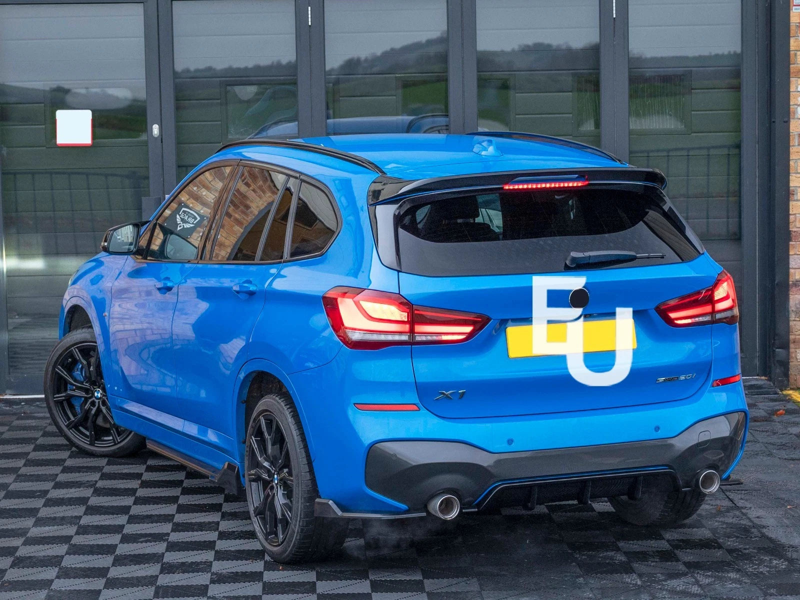 REAR ROOF BOOT SPOILER WING FOR BMW X1 F48 M SPORT  15-22 GLOSS BLACK