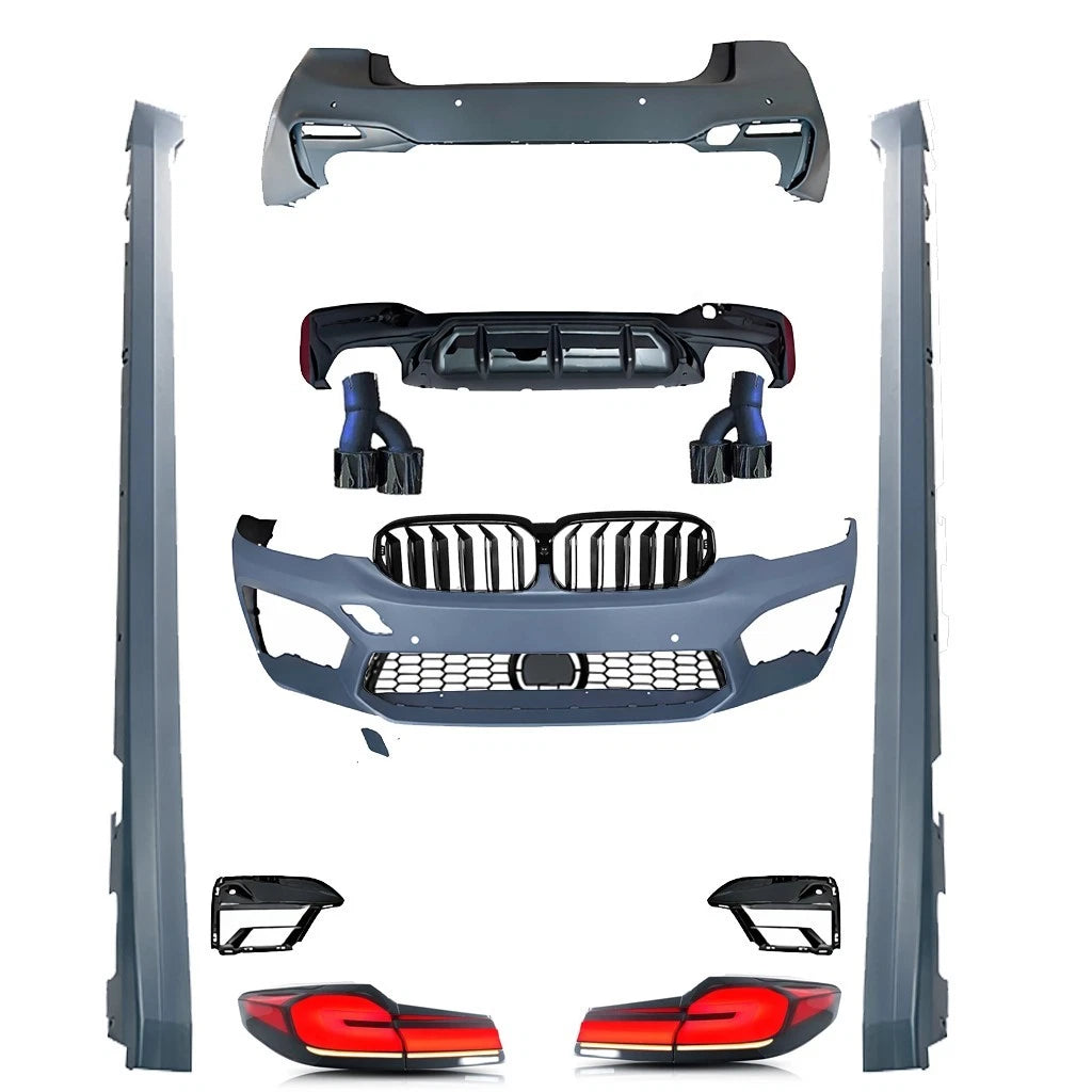 FOR BMW 5 SERIES G30 F90 M5 LCI CONVERSION BODY KIT FRONT REAR BUMPER DIFFUSER
