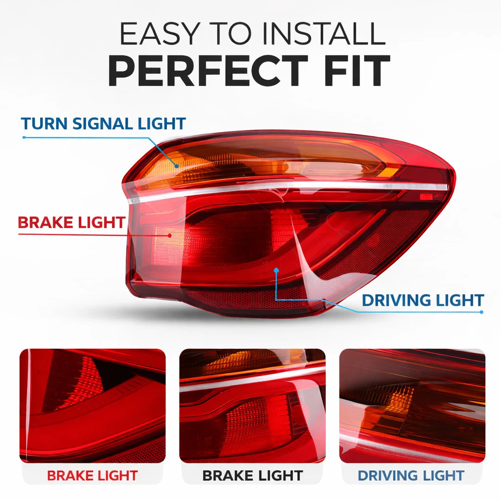 FOR BMW X1 F48 15-19 RH RIGHT DRIVER SIDE REAR OUTER TAIL LIGHT BRAKE LAMP LED