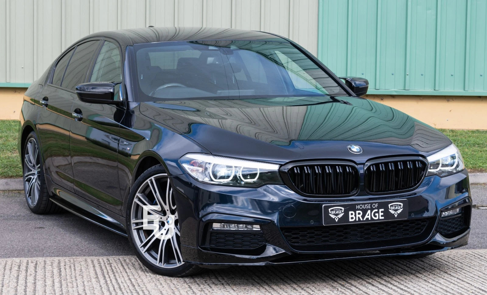 FOR BMW 5 SERIES G30 G31 F90 M5 M SPORT SIDE SKIRT EXTENSION BLADES GLOSS BLACK
