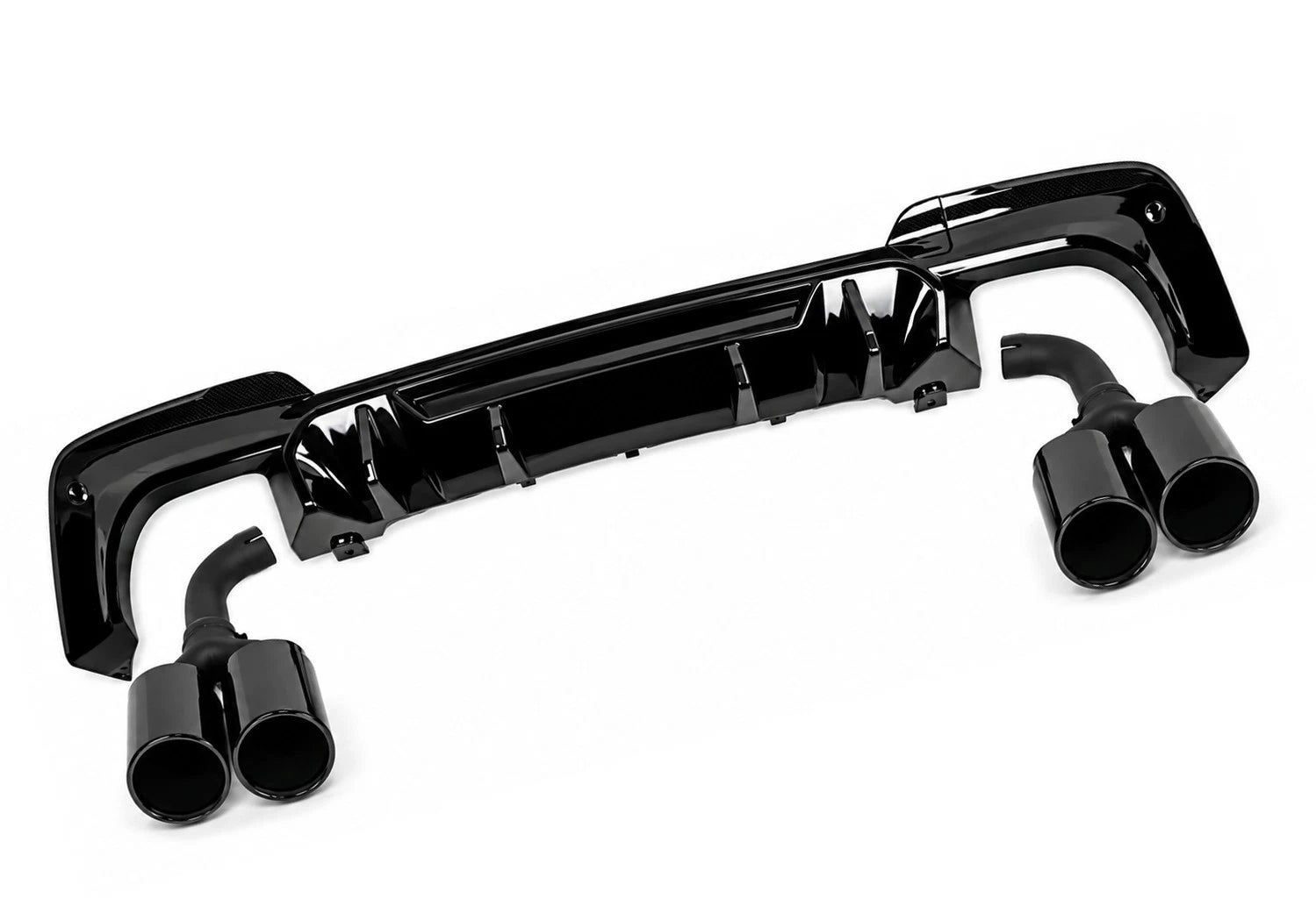 REAR DIFFUSER WITH TAIL PIPE FOR BMW X3 G01 MP X3M LOOK GLOSS BLACK 2017-2020