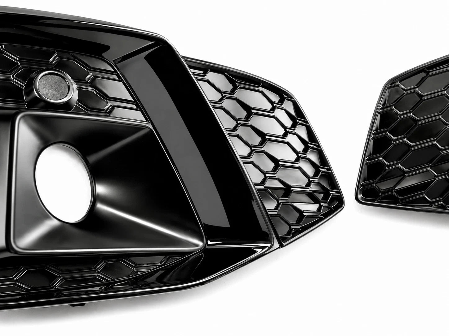 RS5 LOOK HONEYCOMB GRILLE FOG GRILL FOR AUDI A5 S5 B9.5 COUPE CABRIO HATCH 2020+