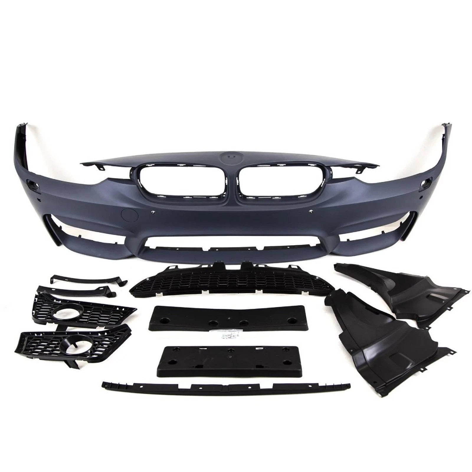 FOR BMW F30 F31 SALOON TOURING 4DR M3 STYLE FRONT BUMPER WASHERS PDC SPLITTER