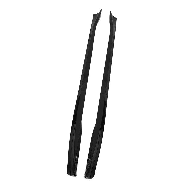 FOR TESLA MODEL 3 SIDE SKIRTS EXTENSION AERO STYLE GLOSS BLACK 2017-2022