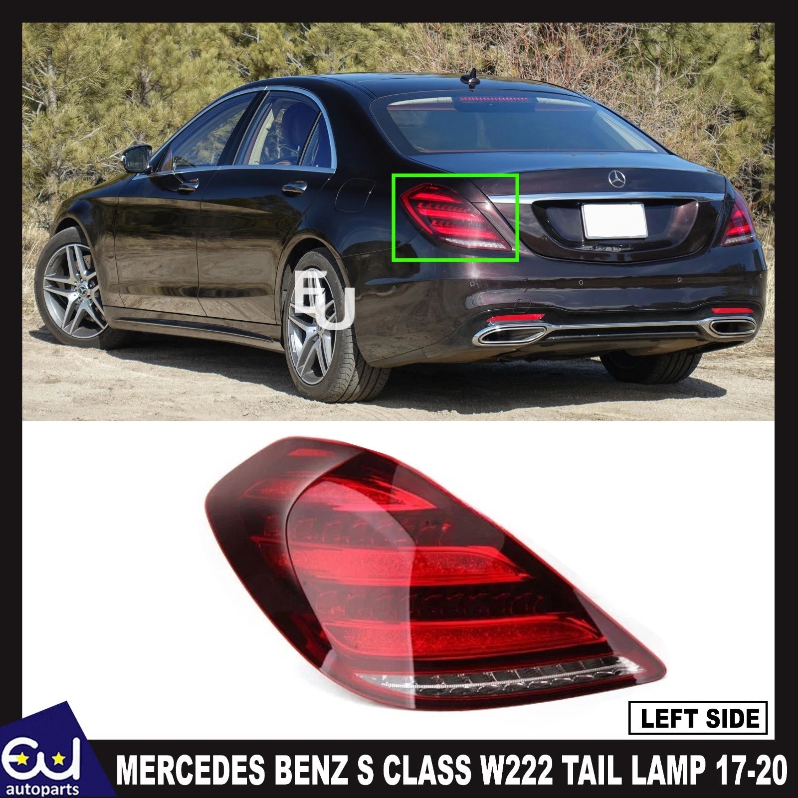 LEFT PASSENGER SIDE LED REAR TAIL LIGHT LAMP FOR MERCEDES S CLASS W222 17-2020
