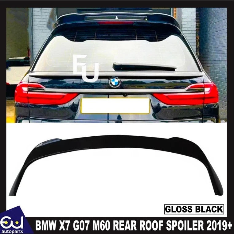 REAR TRUNK ROOF BOOT SPOILER WING LIP FOR BMW X7 G07 M60 2019+ GLOSS BLACK