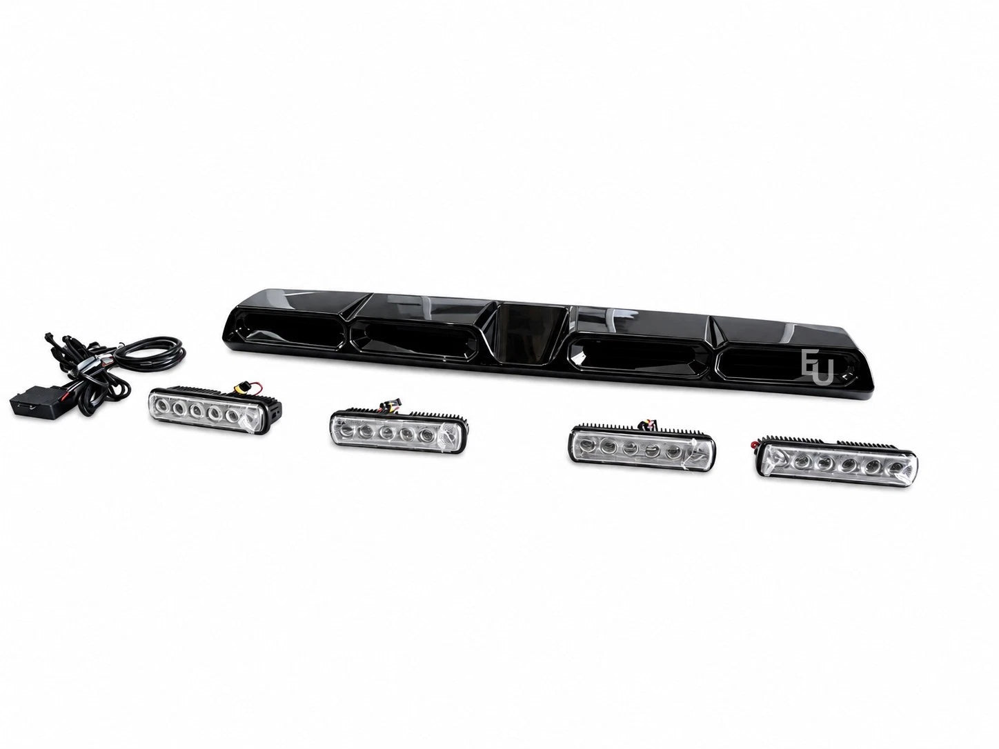 ROOF LIGHT BAR DRL LED LIGHTS GLOSS BLACK FOR NISSAN NAVARA NP300 D23 2015-2025