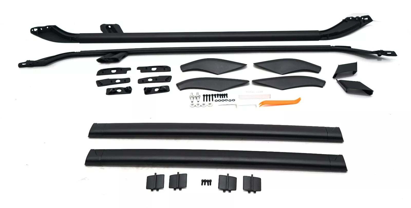FOR LAND ROVER FREELANDER 2 L359 ROOF RAILS CROSS BAR RACK BLACK 4 PCS 2006-2014