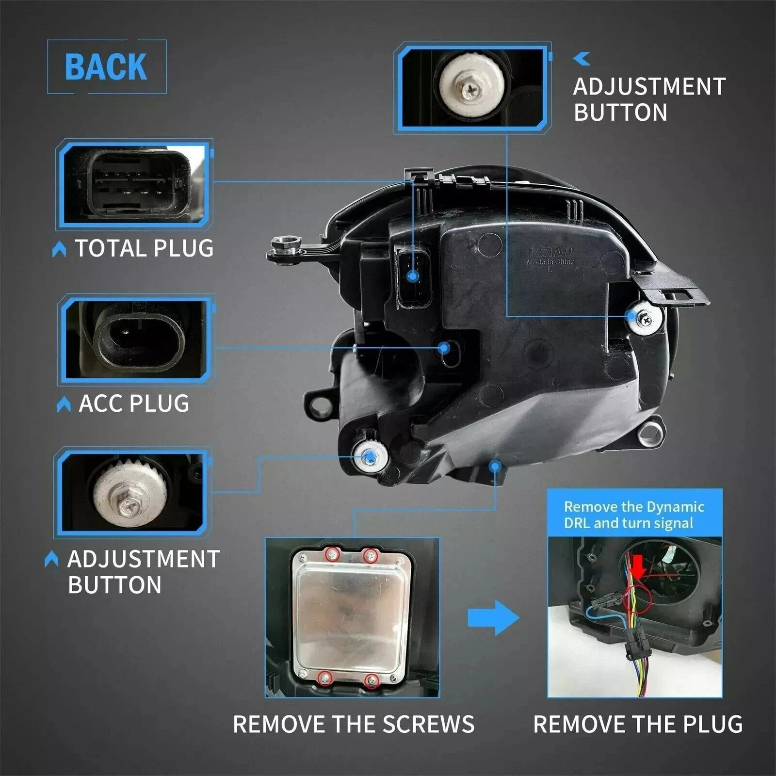 FULL LED HEADLIGHTS LAMP FOR BMW MINI COOPER 2007-2013 R55 R56 R57 R58 R59 LH+RH