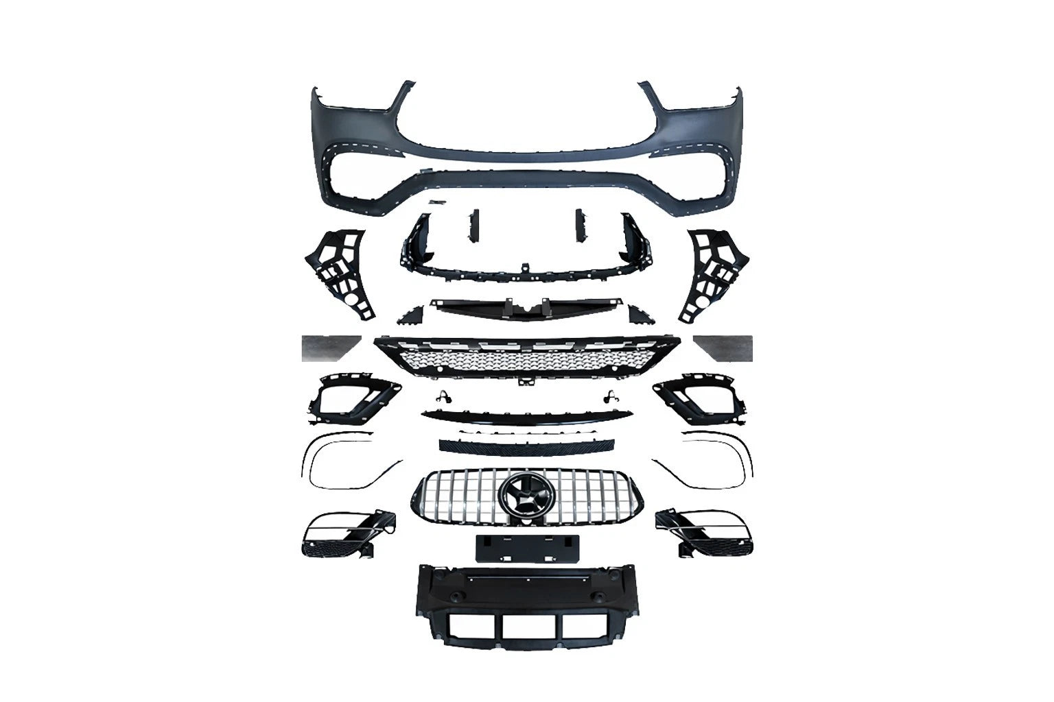 GLE63 CONVERSION FRONT BUMPER GRILLE BODY KIT FOR MERCEDES GLE W167 C167 2019-23