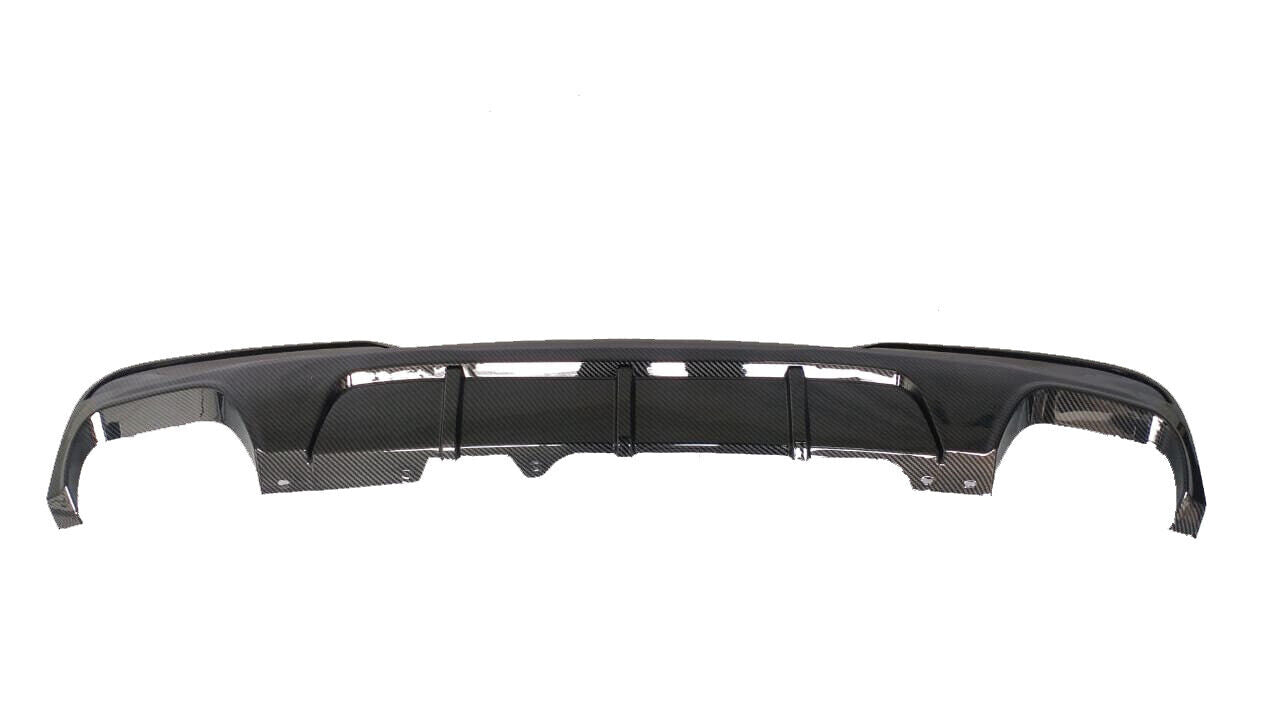 FOR BMW 5 SERIES F10 F11 REAR DIFFUSER BUMPER SPLITTER VALANCE CARBON LOOK