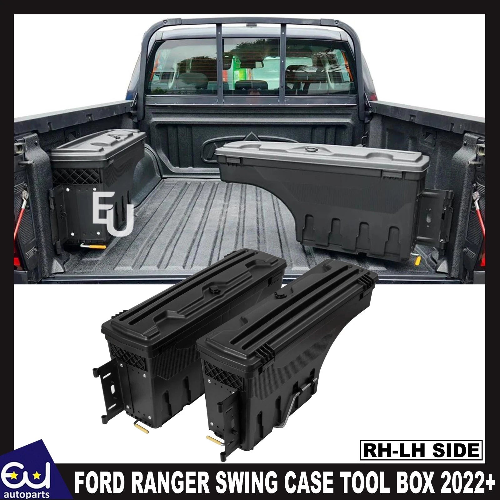 SWING CASE TOOL BOX FOR FORD RANGER 2022+ RH-LH SIDE LOCKABLE STORAGE