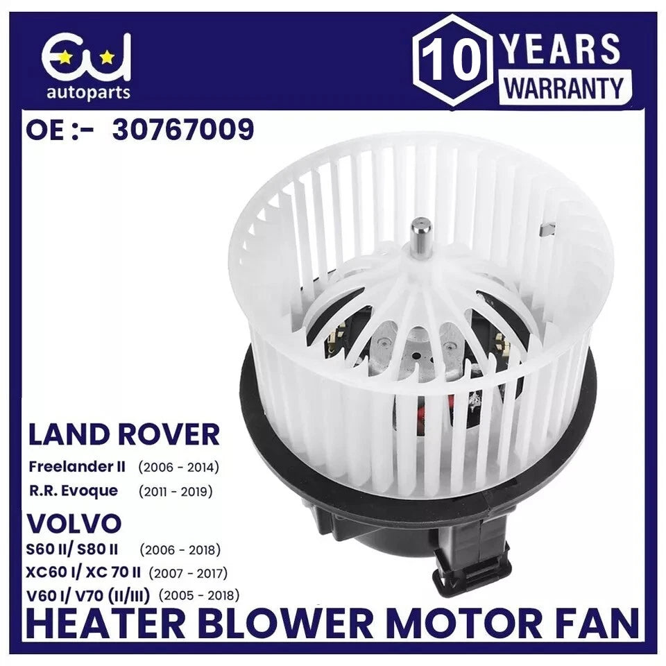 HEATER BLOWER MOTOR FAN FOR VOLVO XC60 XC70 S60 S80 V70 V60 OEM QUALITY 30767009