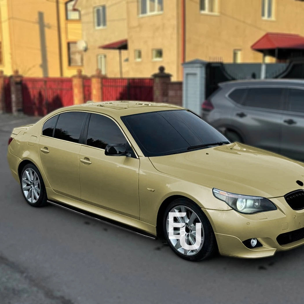 FOR BMW 5 SERIES E60 E61 M5 2004-10 SIDE SKIRT EXTENSION BLADES MP STYLE BLACK