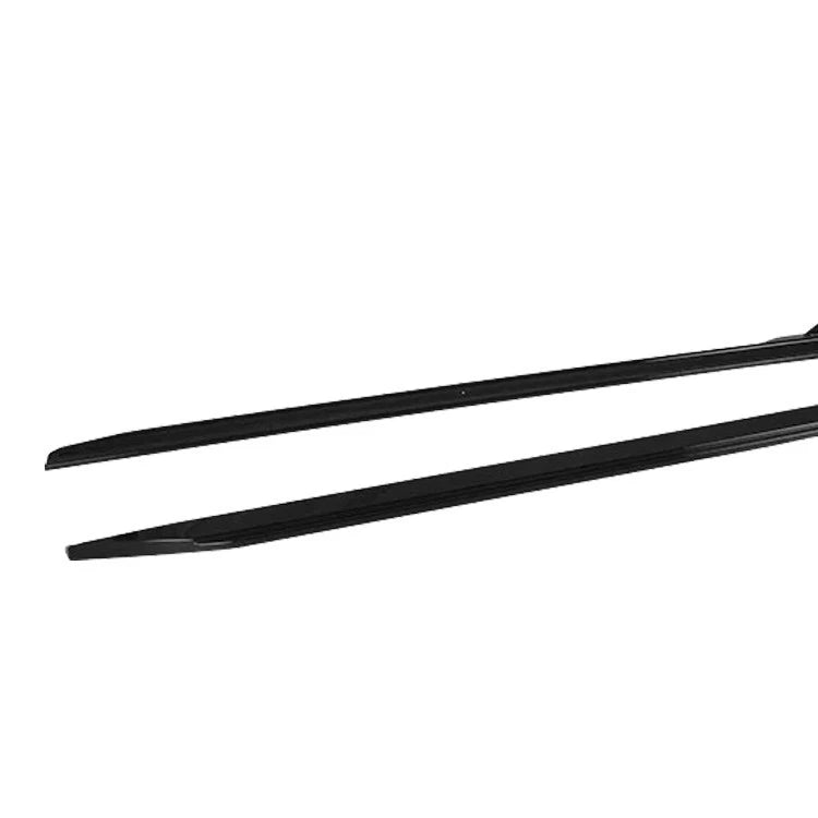 GLOSSY BLACK SIDE SKIRTS EXTENSION BLADES LIP SPOILER FOR BMW X1 F48 2016-2022
