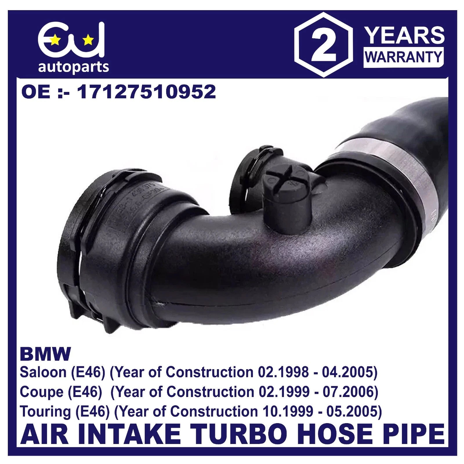 TOP RADIATOR COOLANT WATER HOSE PIPE FOR BMW E46 320i 323i 325i 11534460438