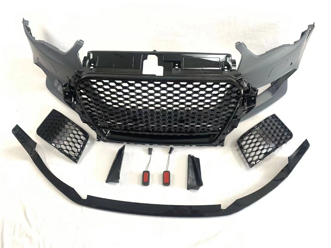 RS3 STYLE FRONT BUMPER CONVERSION KIT FOR AUDI A3 S3 8V 2012-2016 SEDAN W/GRILLE
