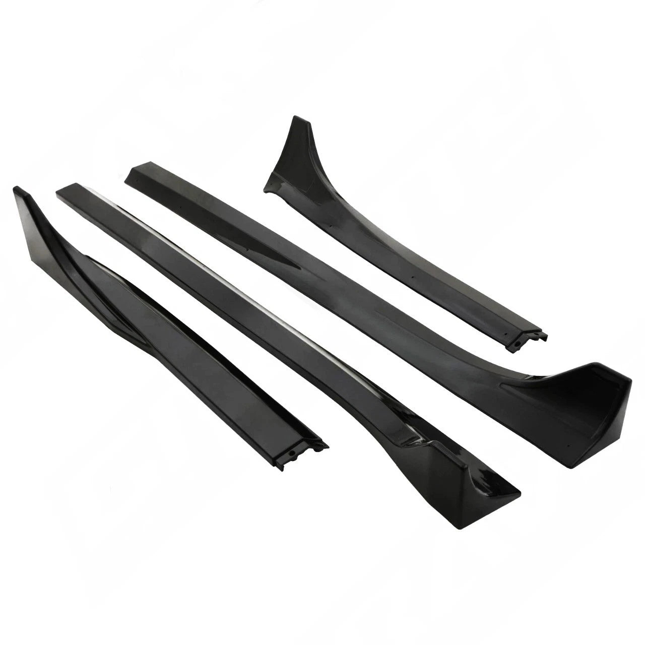 FOR TESLA MODEL 3 SIDE SKIRTS EXTENSION AERO STYLE GLOSS BLACK 2017-2022