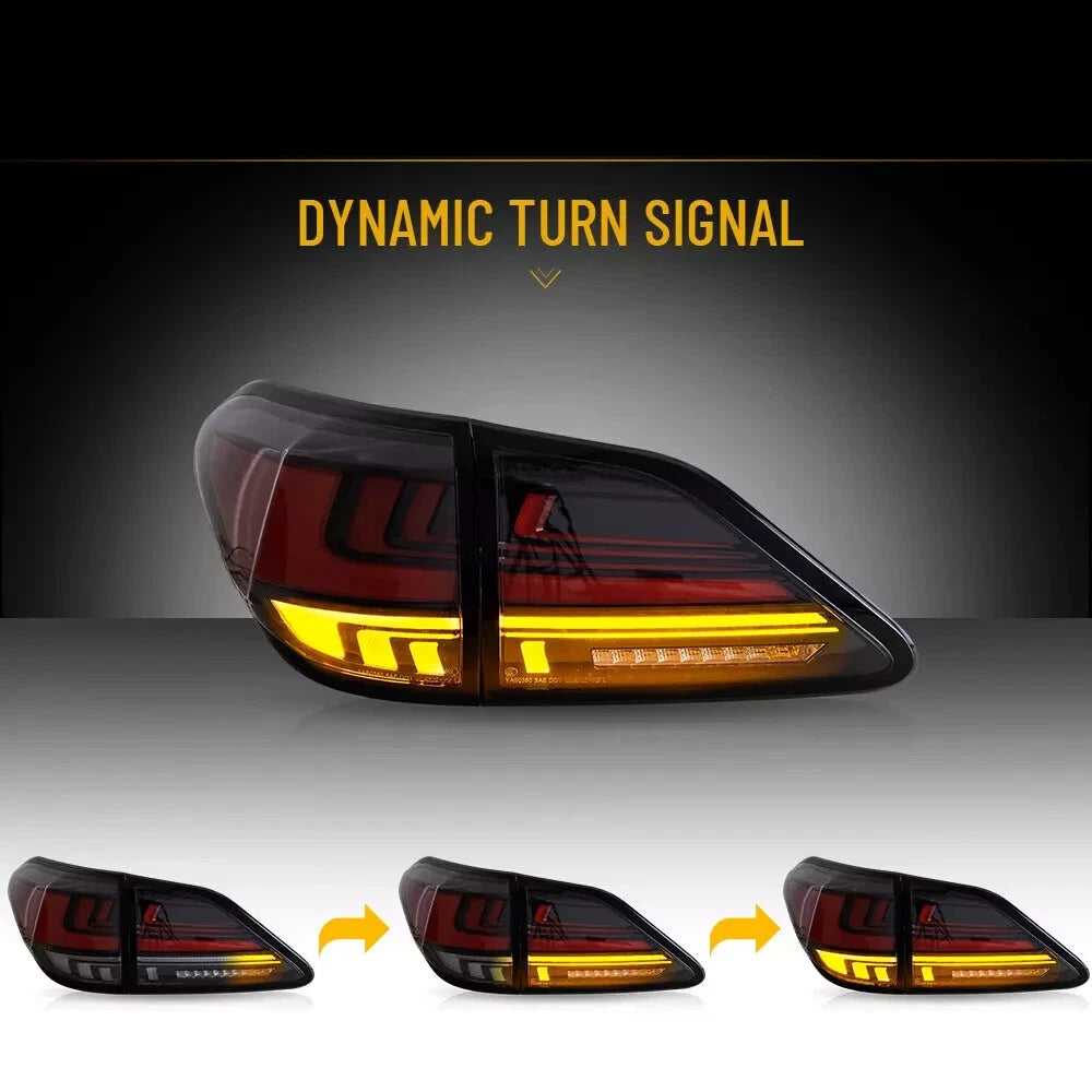 FOR LEXUS RX350 450H FULL LED SEQUENTIAL REAR TAIL LIGHT LAMP W/ANIMATION 09-15