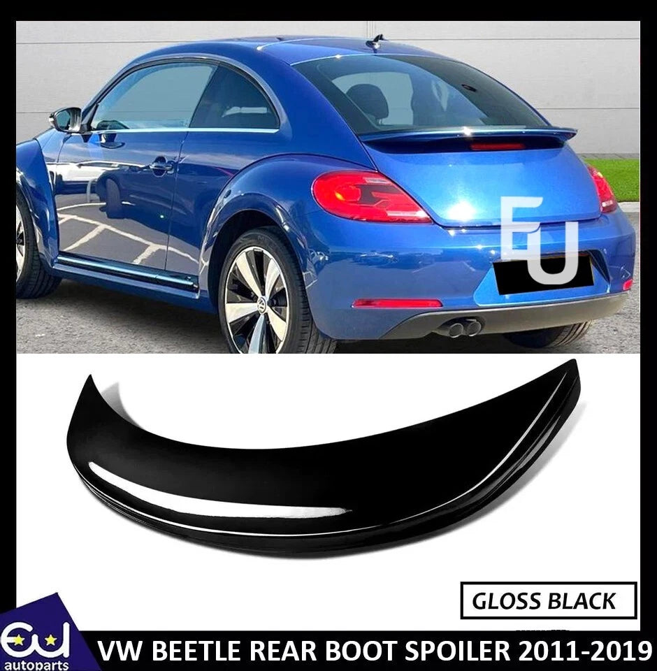 REAR BOOT TRUNK LID MID LEVEL SPOILER FOR VW BEETLE A5 2011-2019 GLOSS BLACK