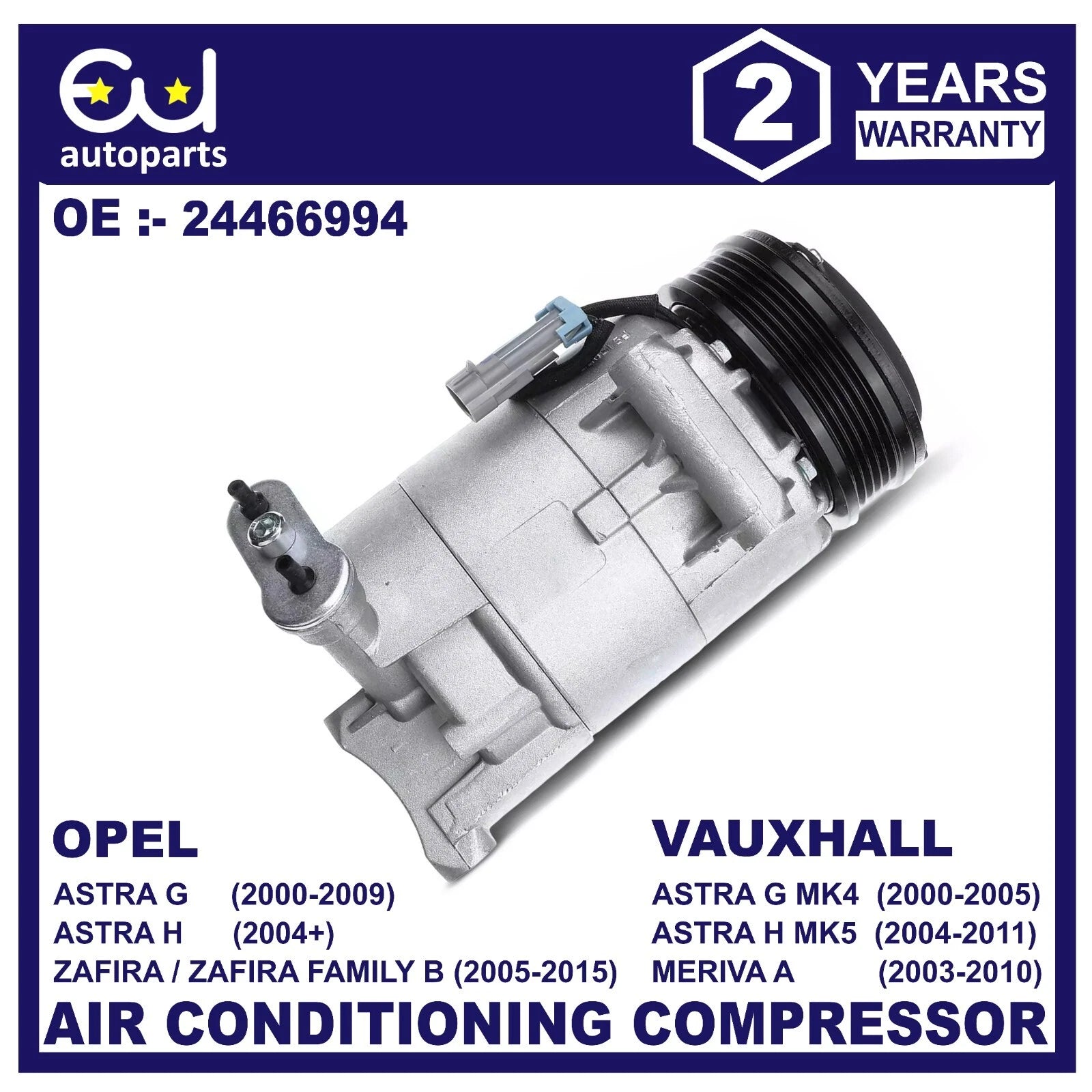 AIR CONDITIONING COMPRESSOR FOR OPEL VAUXHALL ASTRA G ASTRA H ZAFIRA B MERIVA A