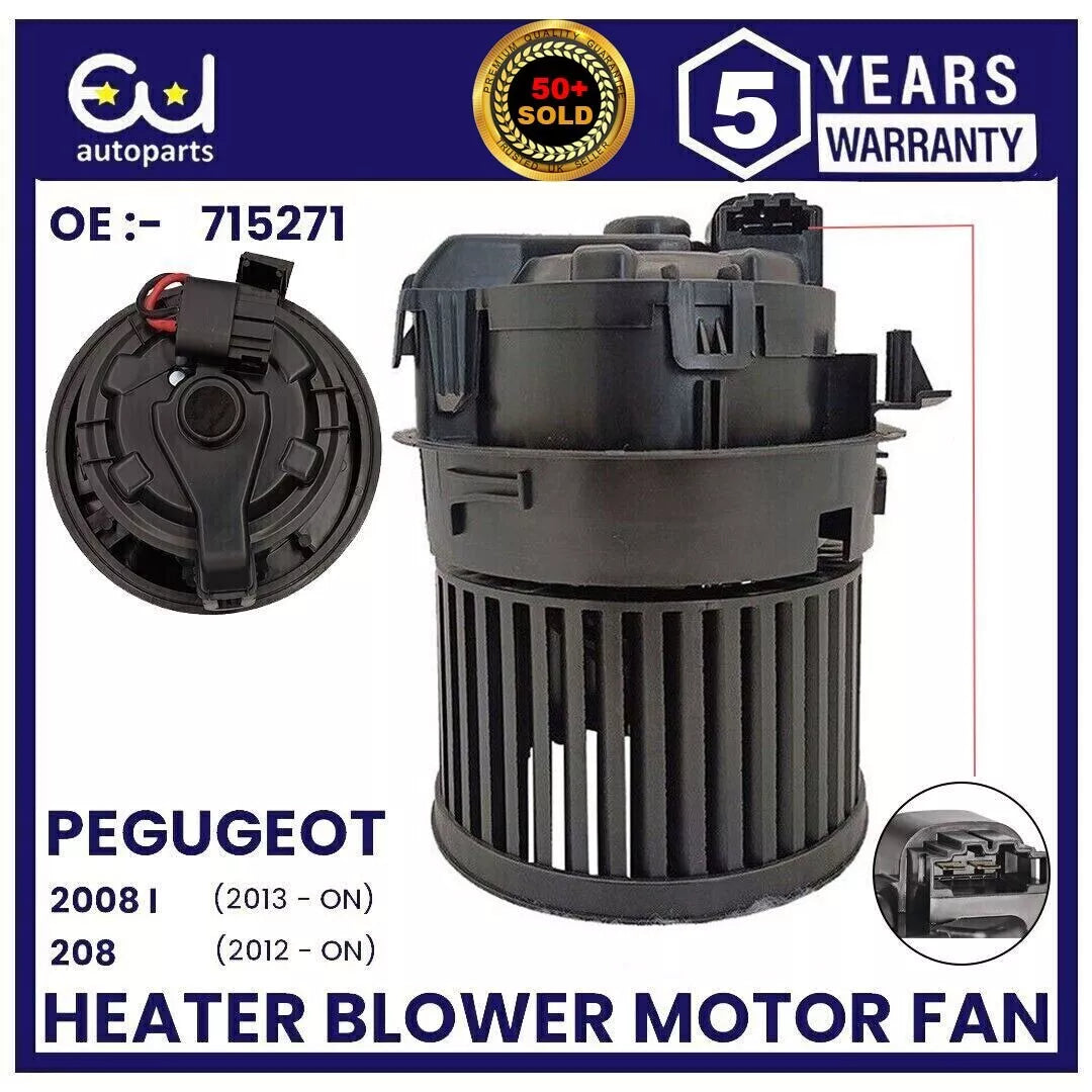 HEATER BLOWER MOTOR FAN FOR PEUGEOT 208 2008 MK1 CITROEN C3 MK3 12+ 1608182080