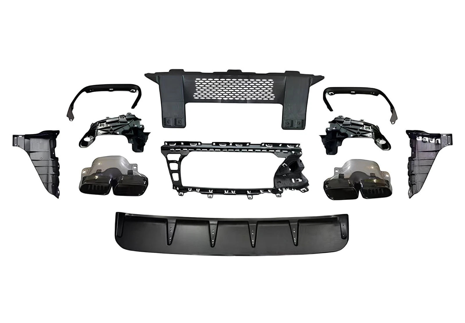 FOR MERCEDES BENZ GLC COUPE C254 AMG LINE GLC63 COUPE DIFFUSER WITH TAILPIPE 23+
