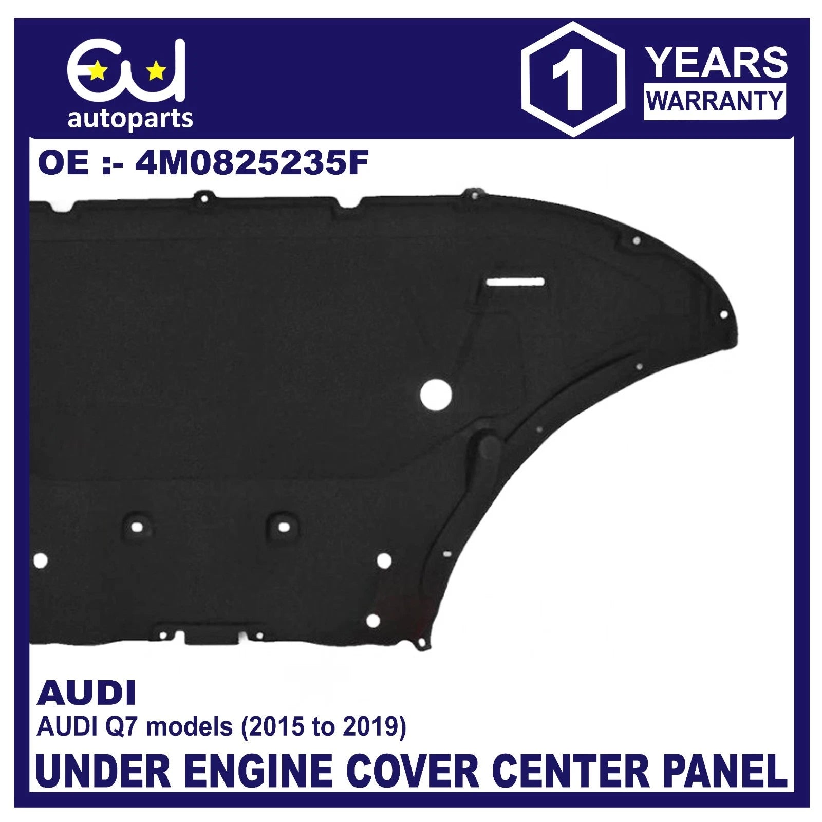 AUDI Q7 S LINE 2015-2019 UNDER ENGINE COVER UNDERTRAY SPLASH GUARD CENTER PANEL