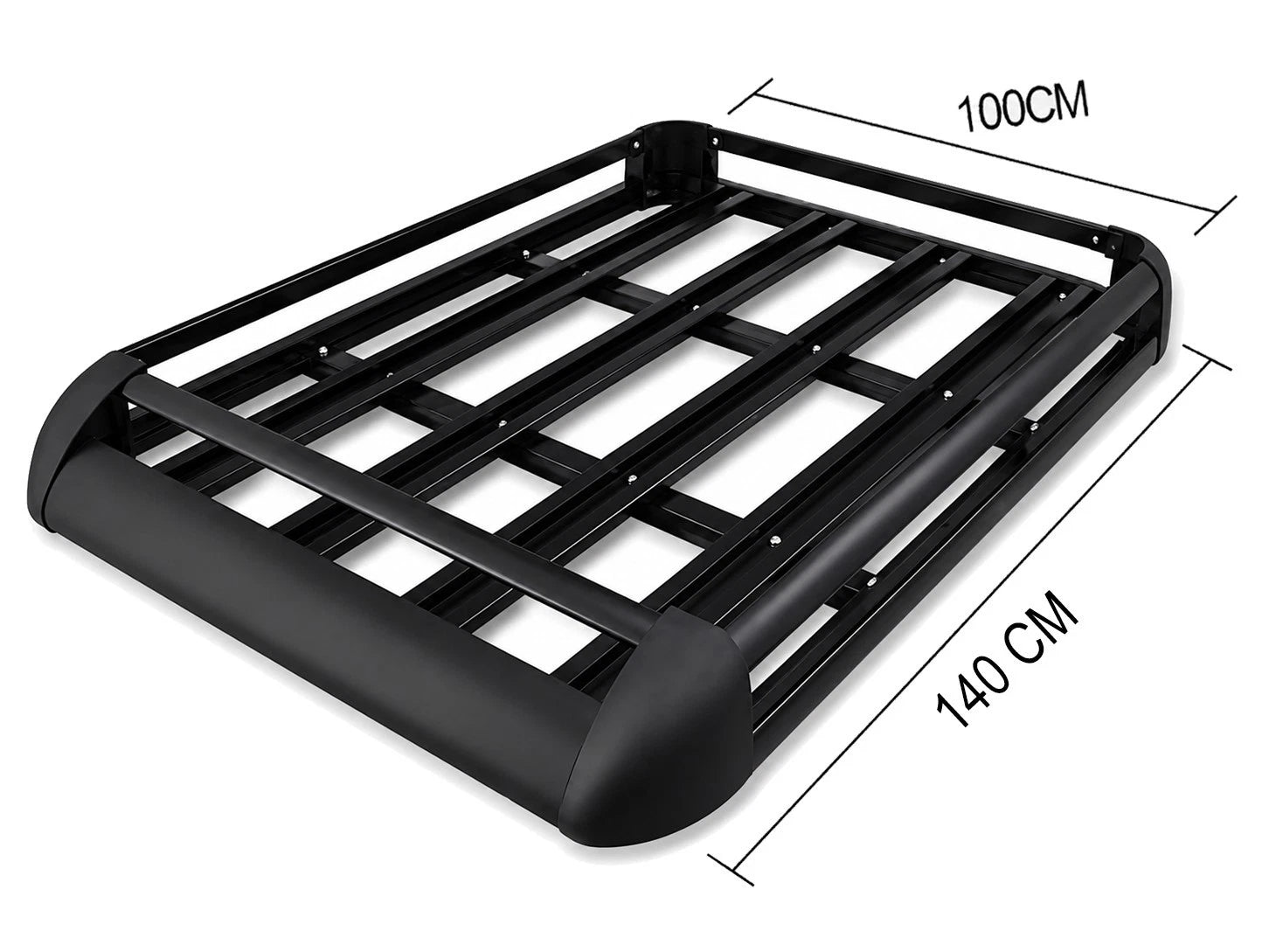 UNIVERSAL 1.4 M ROOF RACK BASKET CAGE STORAGE CARGO CARRIER HOLDER BLACK 140*100