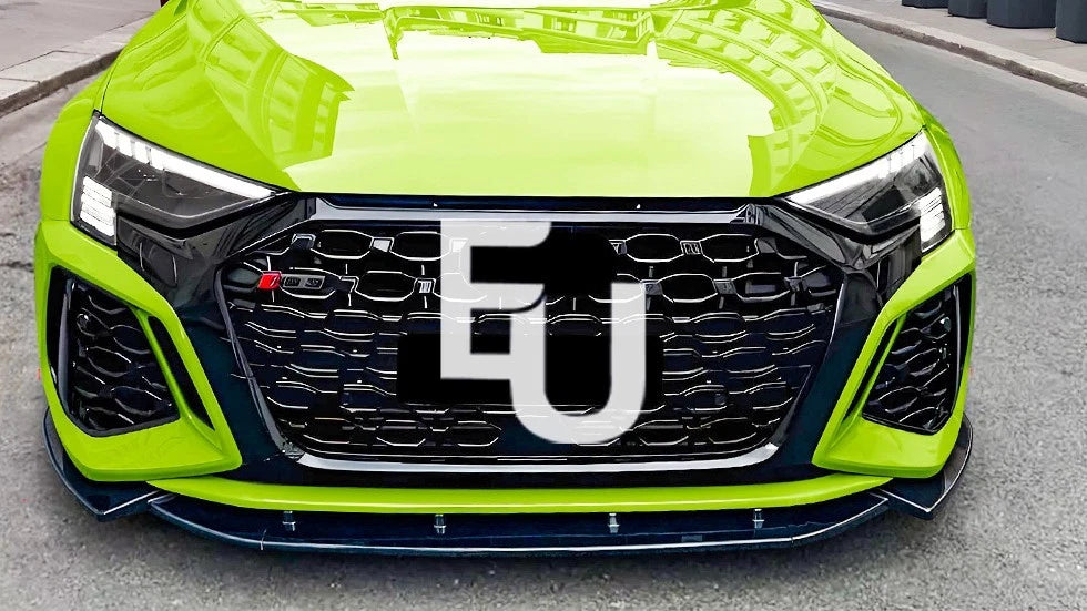 FOR AUDI A3 S3 8Y S LINE GLOSS BLACK FRONT BUMPER LIP SPLITTER 2020-2024