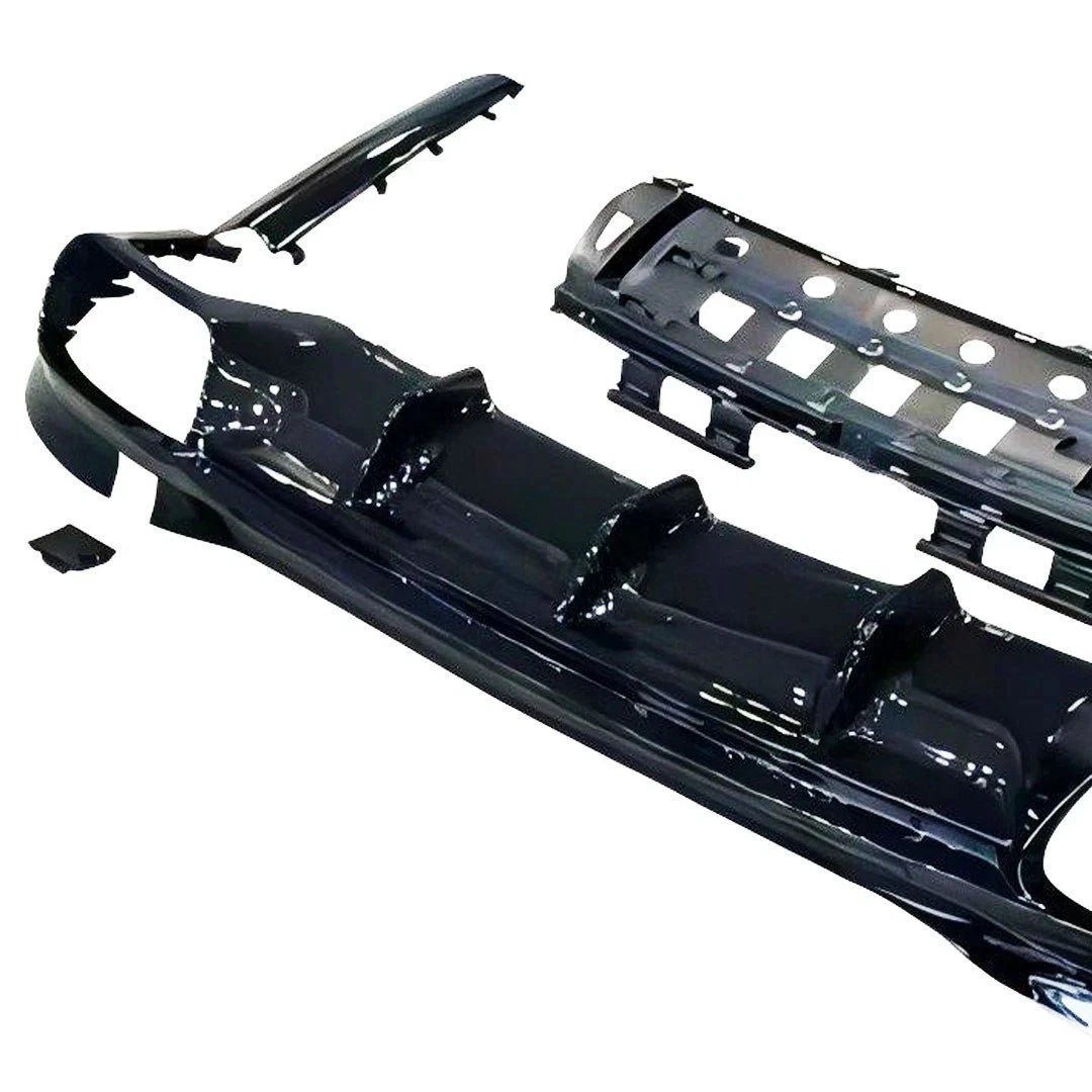 FOR MERCEDES BENZ S CLASS W223 S63 AMG REAR DIFFUSER WITH EXHAUST PIPE GLOSS 21+
