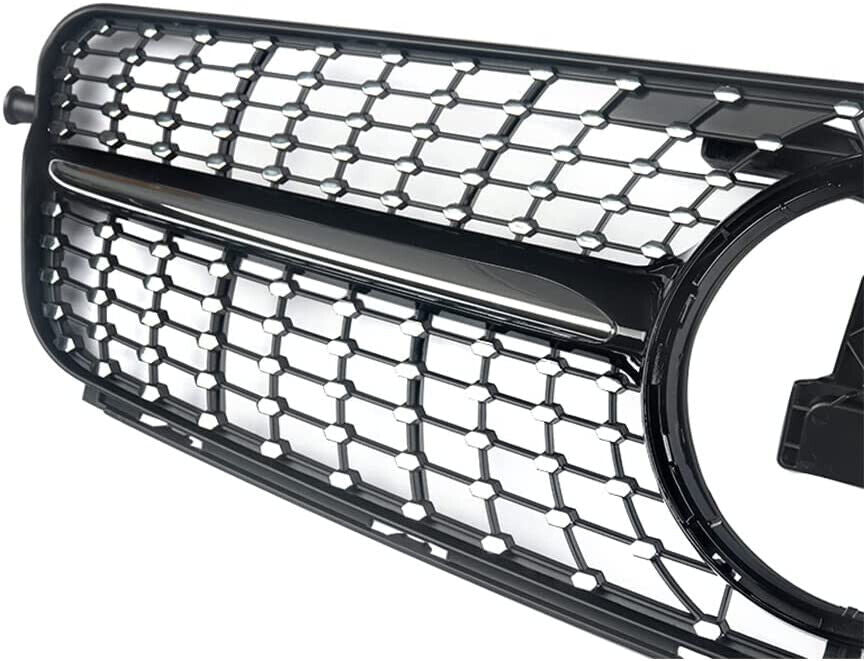FOR MERCEDES C-CLASS W204 S204 C204 GRILL GRILLE AMG SILVER CHROME DIAMOND 08-14