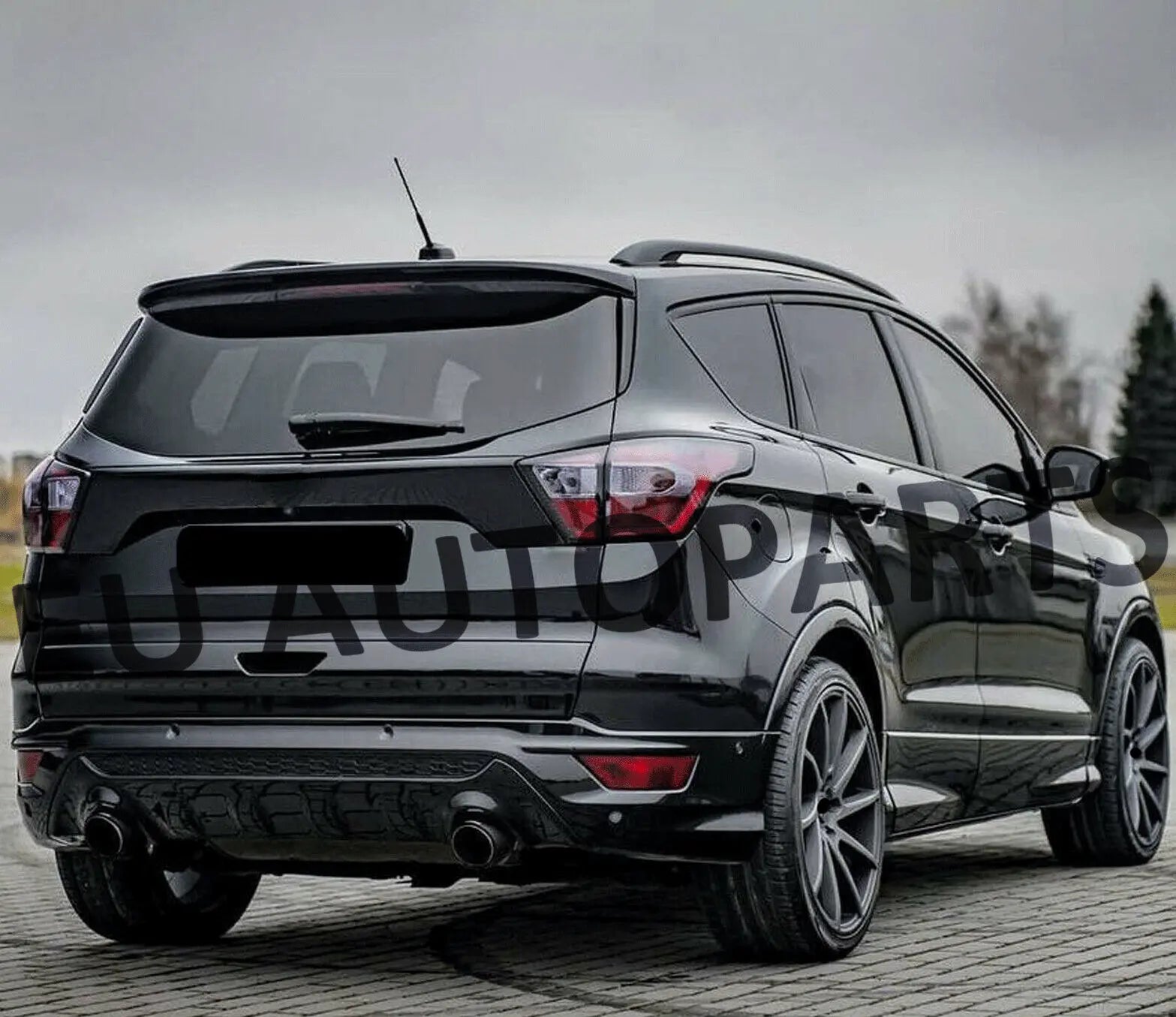 FOR FORD KUGA MK2 ROOF RAILS RACK CROSS BARS ALUMINUM BLACK OEM FIT 2013-2019