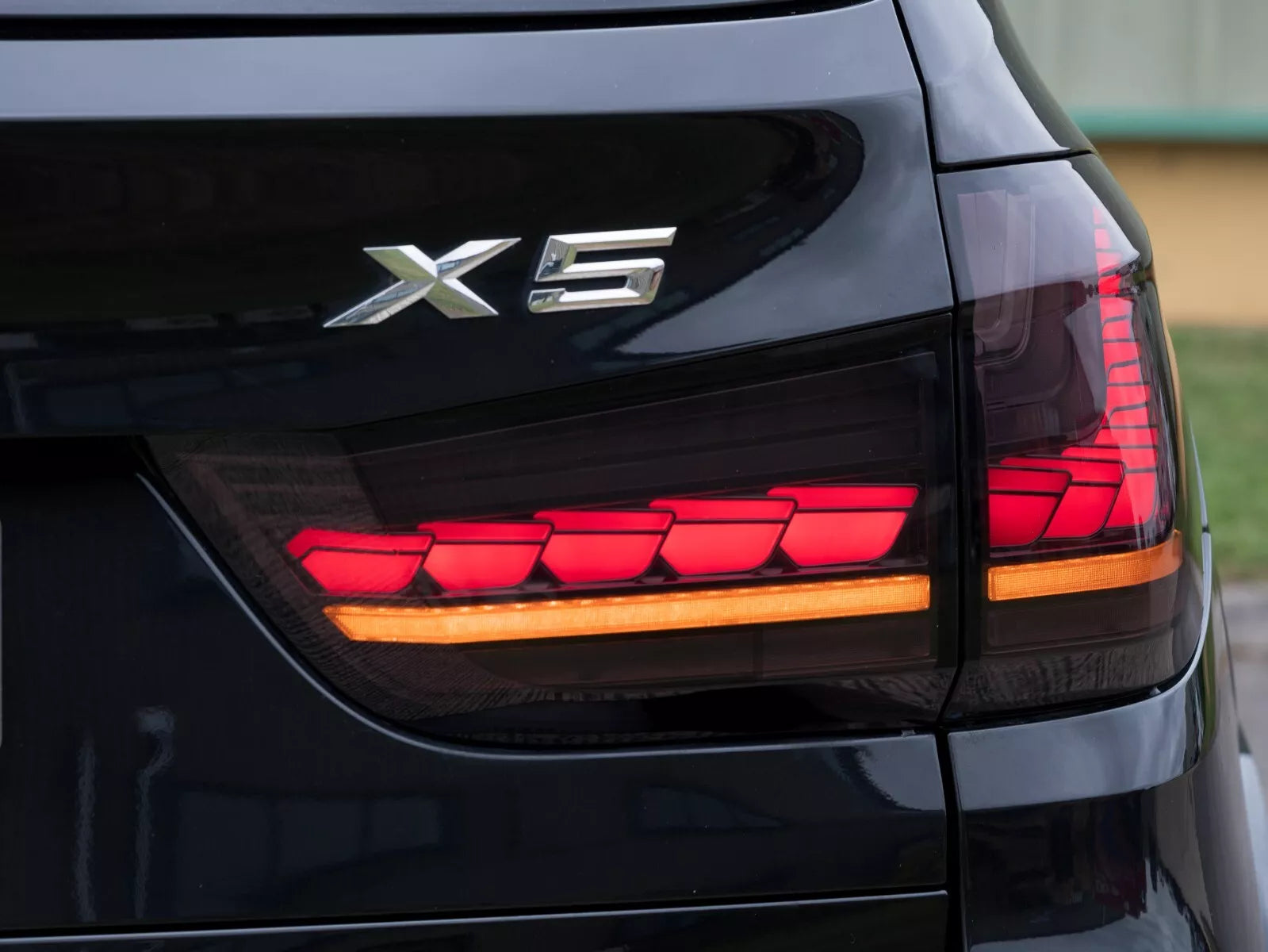 FOR BMW X5 F15 2013-2018 PAIR GTS LED BLACK SMOKED ANIMATION TAIL LIGHTS LAMP