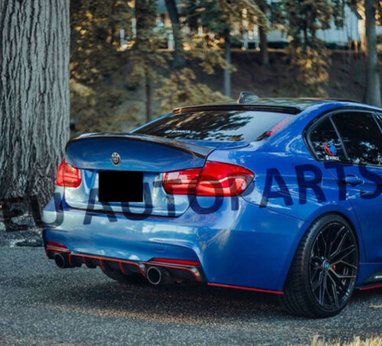 REAR ROOF SPOILER WINDOW WING LIP FOR BMW 3 SERIES F30 2012-2018 GLOSS BLACK