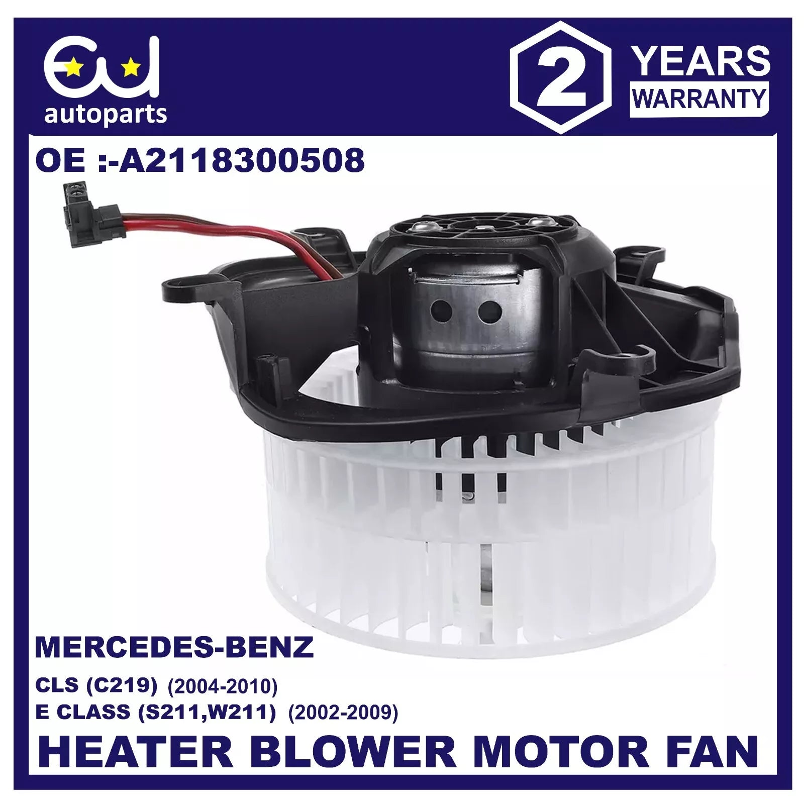 HEATER BLOWER FAN MOTOR FOR MERCEDES-BENZ CLS C219 E-CLASS W211 S211 02-10 RHD