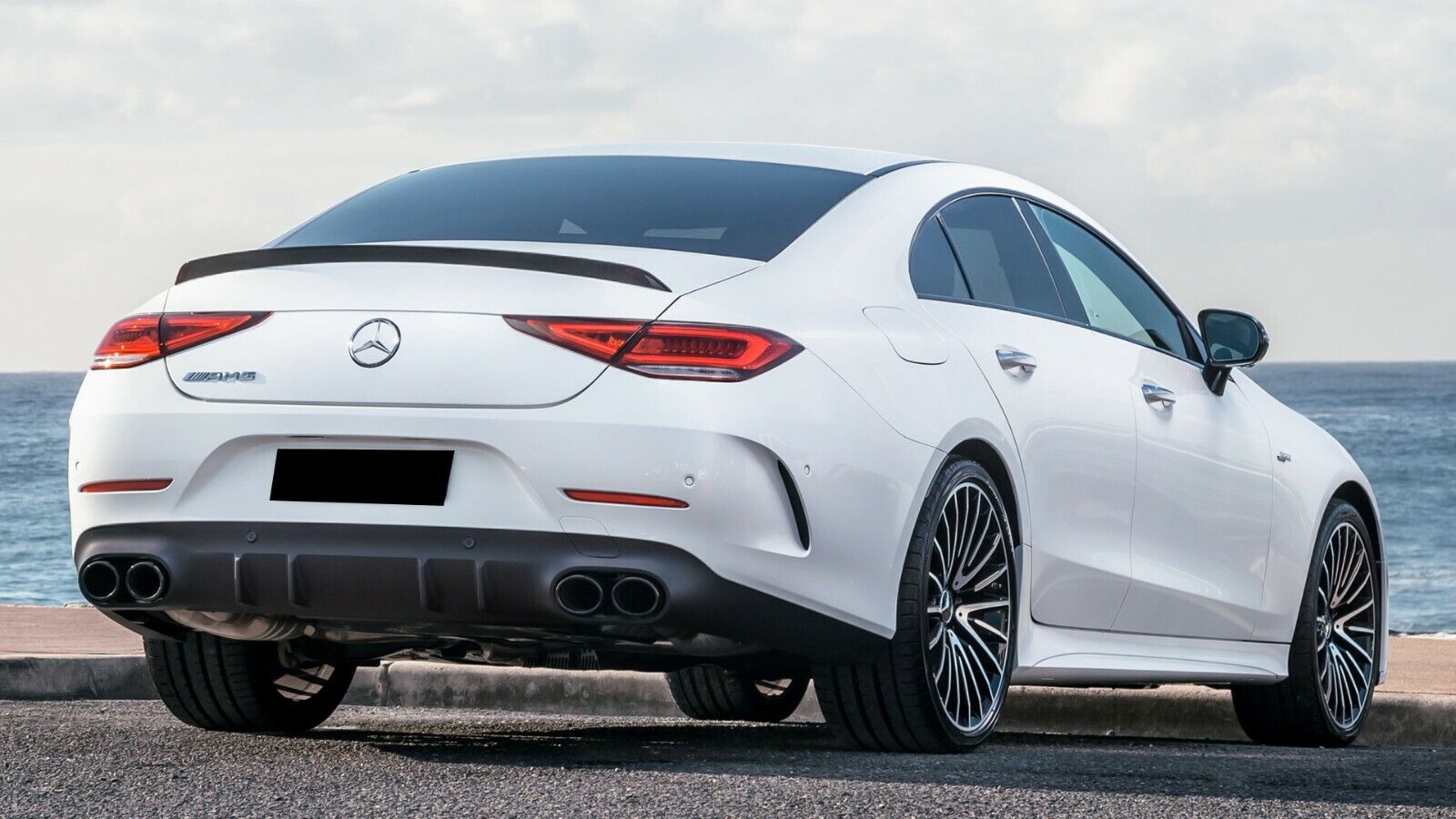FOR MERCEDES CLS CLASS C257 AMG BOOT SPOILER TRUNK LID LIP 2018+ CARBON LOOK