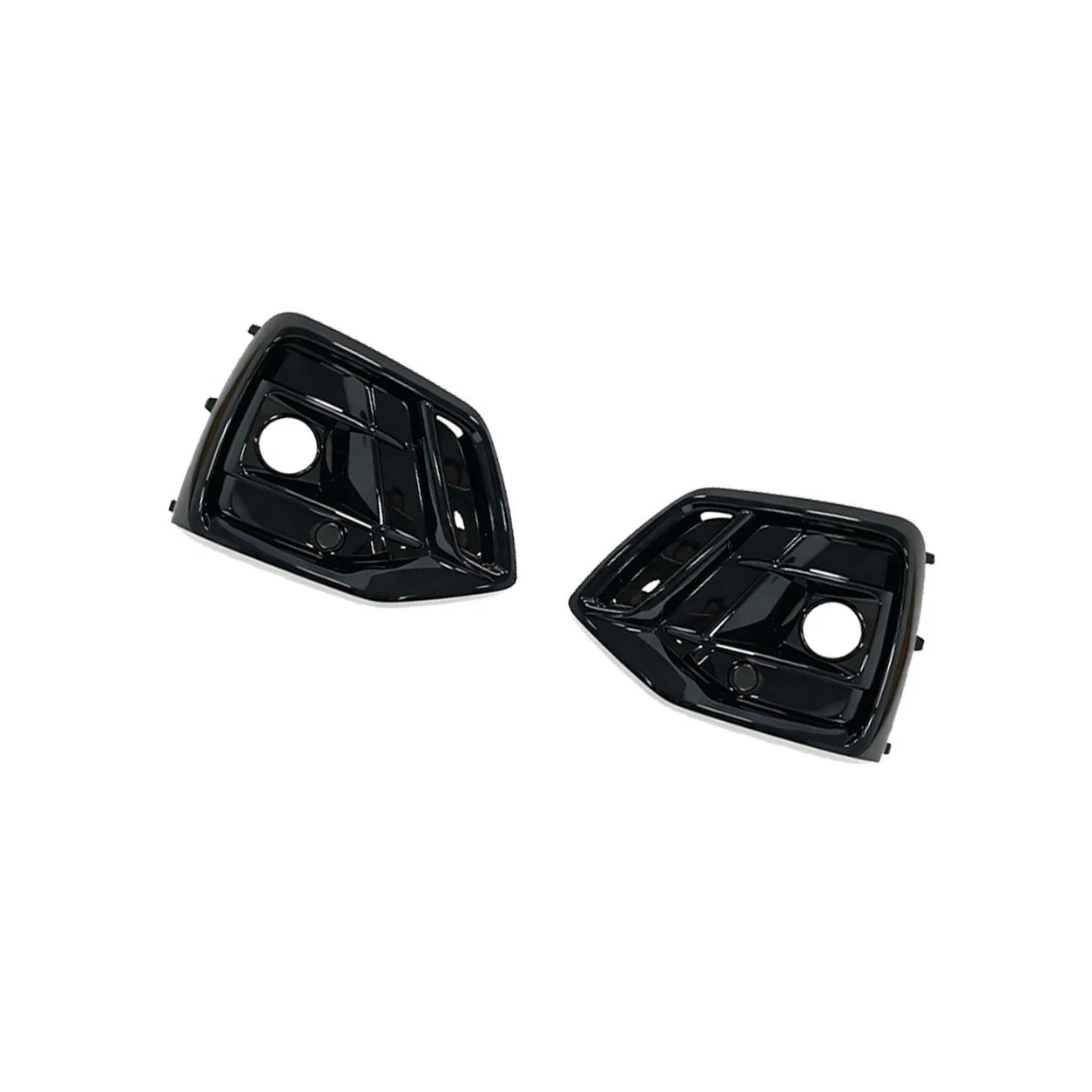 RSQ5 STYLE FRONT HONEYCOMB GRILLE & FOG COVER BLACK FOR AUDI Q5 2021-2024