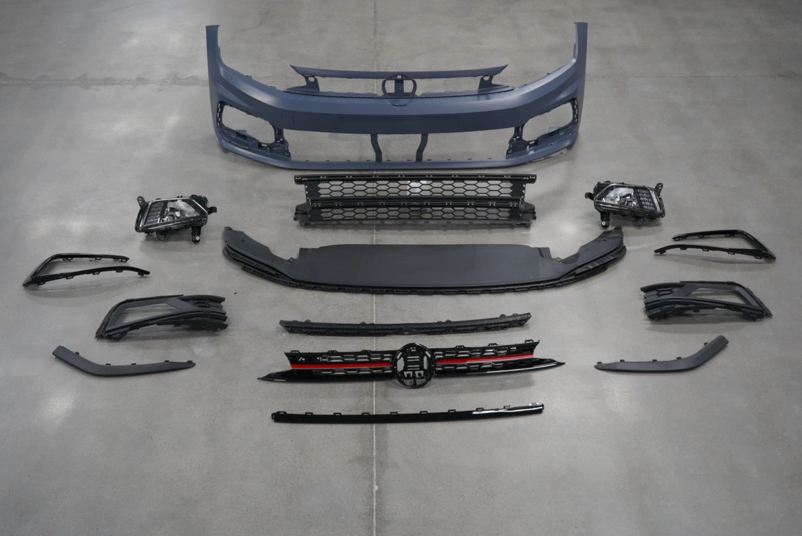 FOR VW VOLKSWAGEN POLO GTI MK8 2018-2022 FRONT BUMPER COMPLETE GRILL & TRIMS