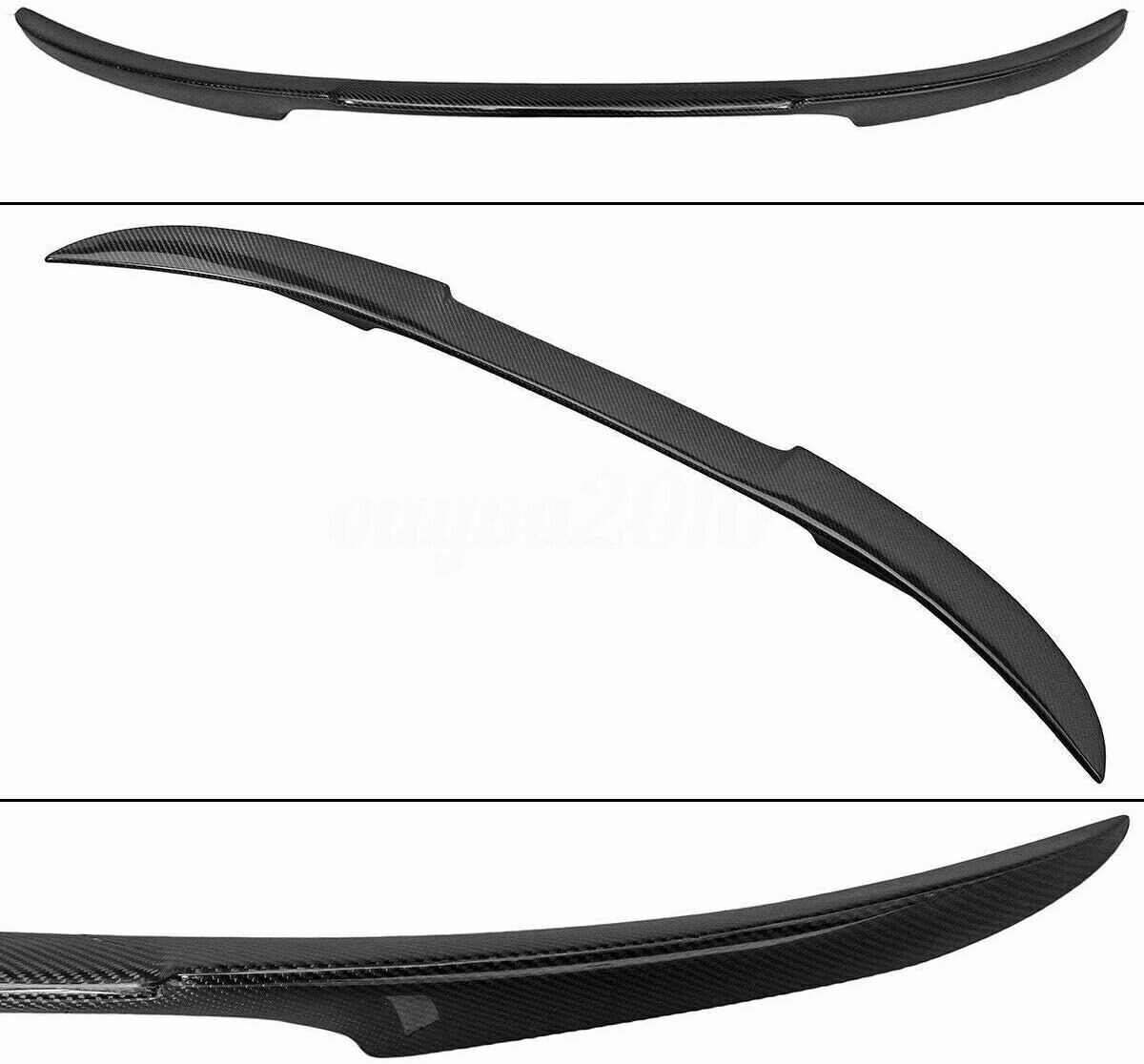REAR TRUNK BOOT SPOILER V STYLE LIP FOR BMW 4 SERIES F82 M4 COUPE CARBON LOOK