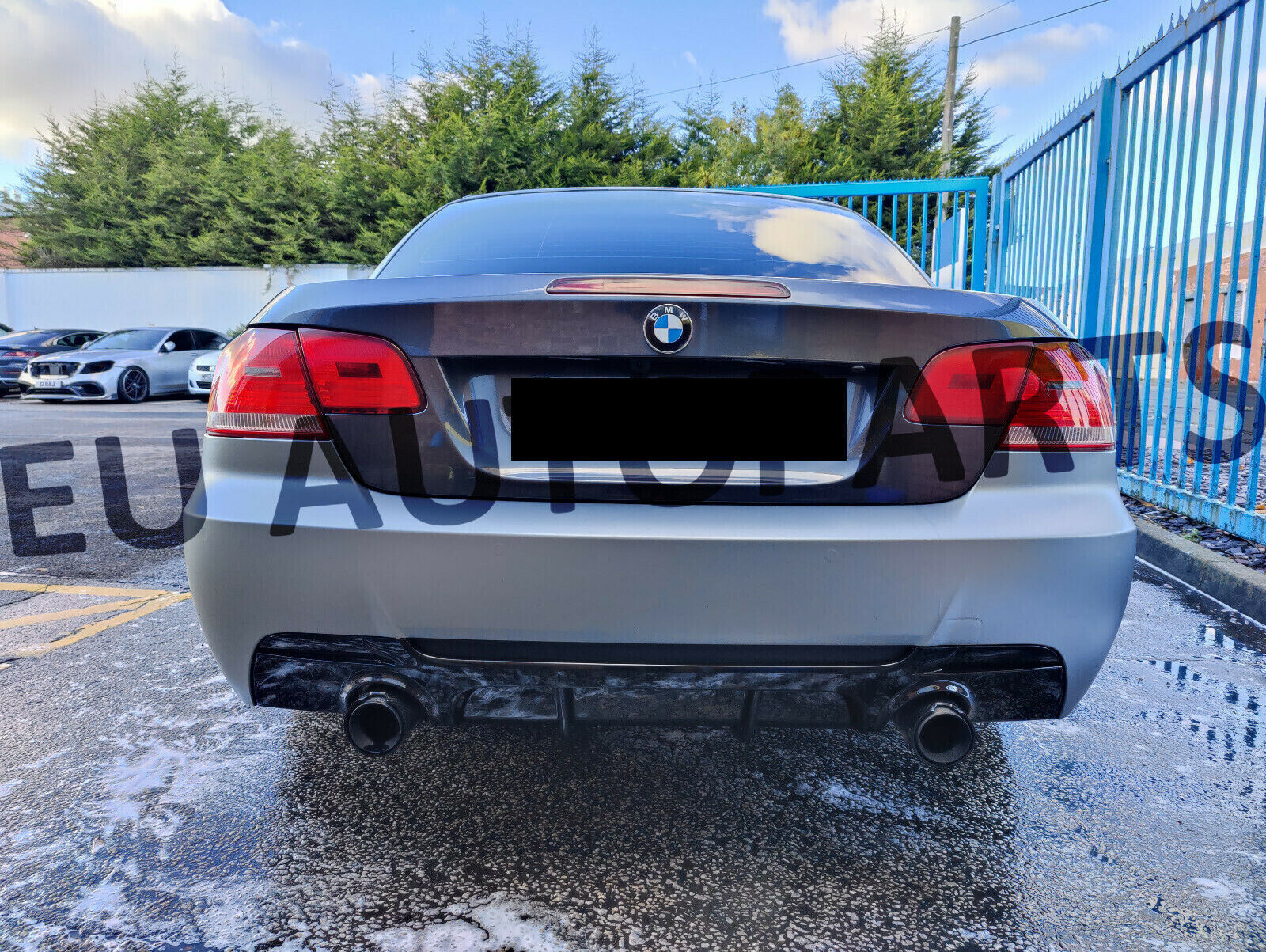 FOR BMW 3 SERIES E92 E93 335I M SPORT REAR DIFFUSER SPLITTER VALANCE GLOSS BLACK