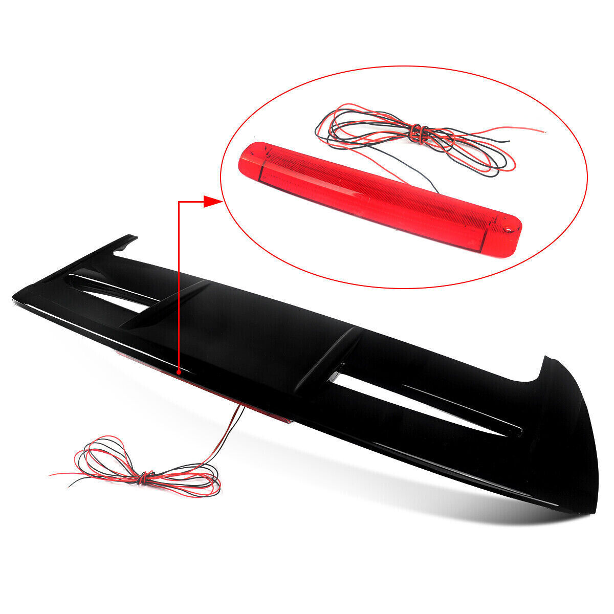 FOR FORD FIESTA MK7 MK7.5 ST STYLE REAR BOOT ROOF SPOILER GLOSS BLACK 08-19 OEM